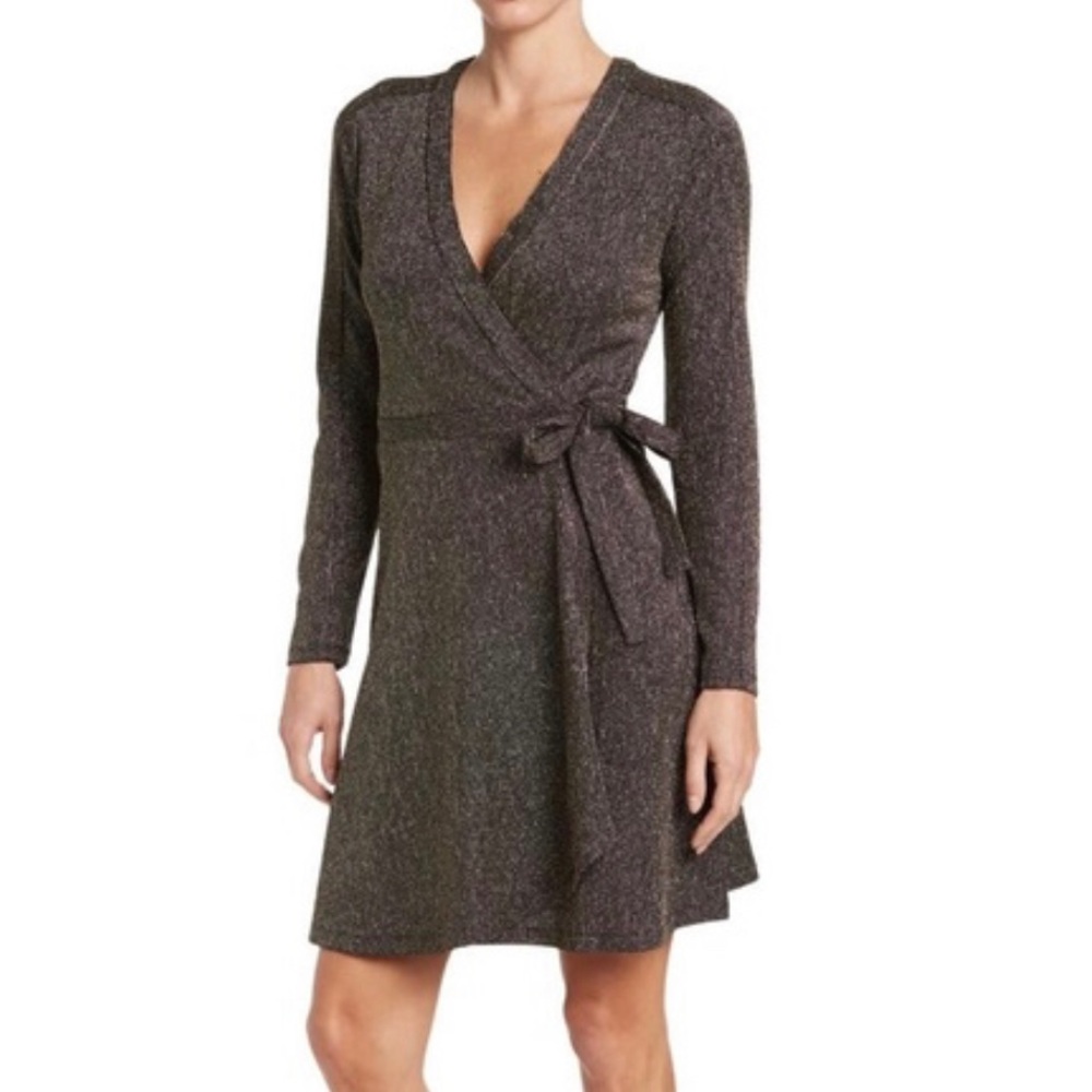 BCBGMaxAzria Metallic Gold Day Dress